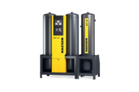 Desiccant dryer in combination with activated carbon adsorber for technically oil-free compressed air.