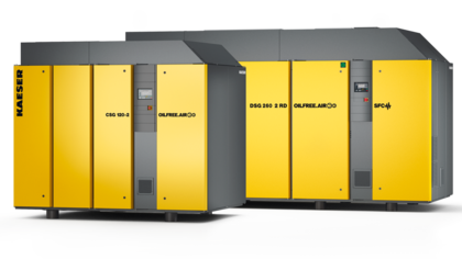 CSG-2 and DSG-2 air-cooled oil-free compression rotary screw compressors from Kaeser Compressors